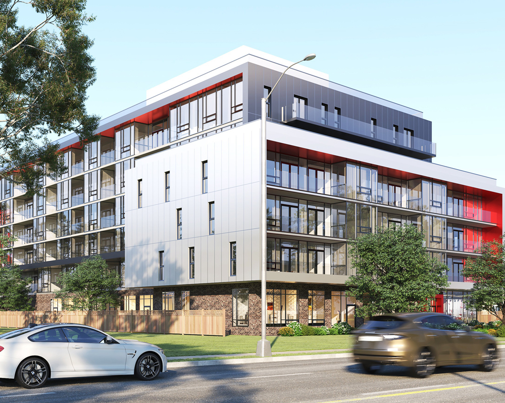 Mondria 1 project exterior view in summers
